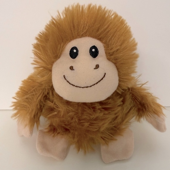 5" Sitting Gorilla Monkey Ape, Light Brown - Picture 1 of 6